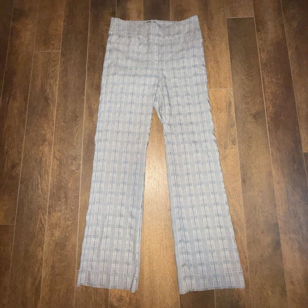 Rekucci Women's Sz 2P Ease into Comfort Stretch Slim Pant Black/White Glencheck